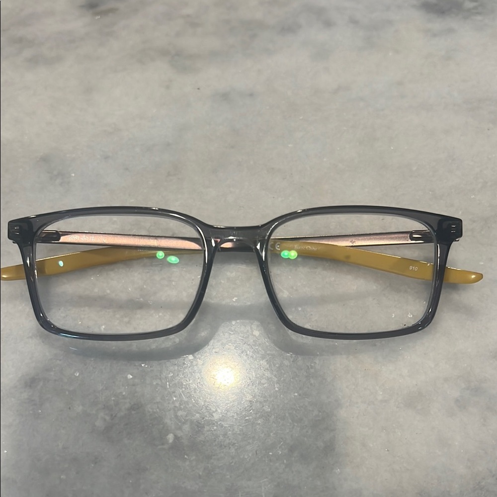 Nike Stylish Rectangular Glasses With Yellow Temp… - image 1
